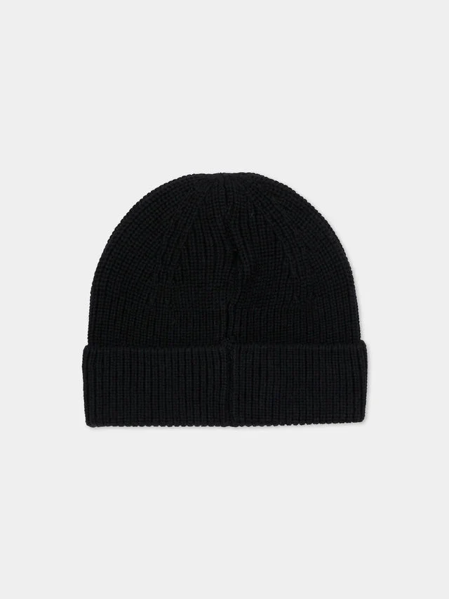 BERRETTO NERO CON LOGO SMILE GOMMATO BARROW - immagine 3