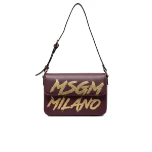 BORSA A TRACOLLA BORDEAUX MSGM
