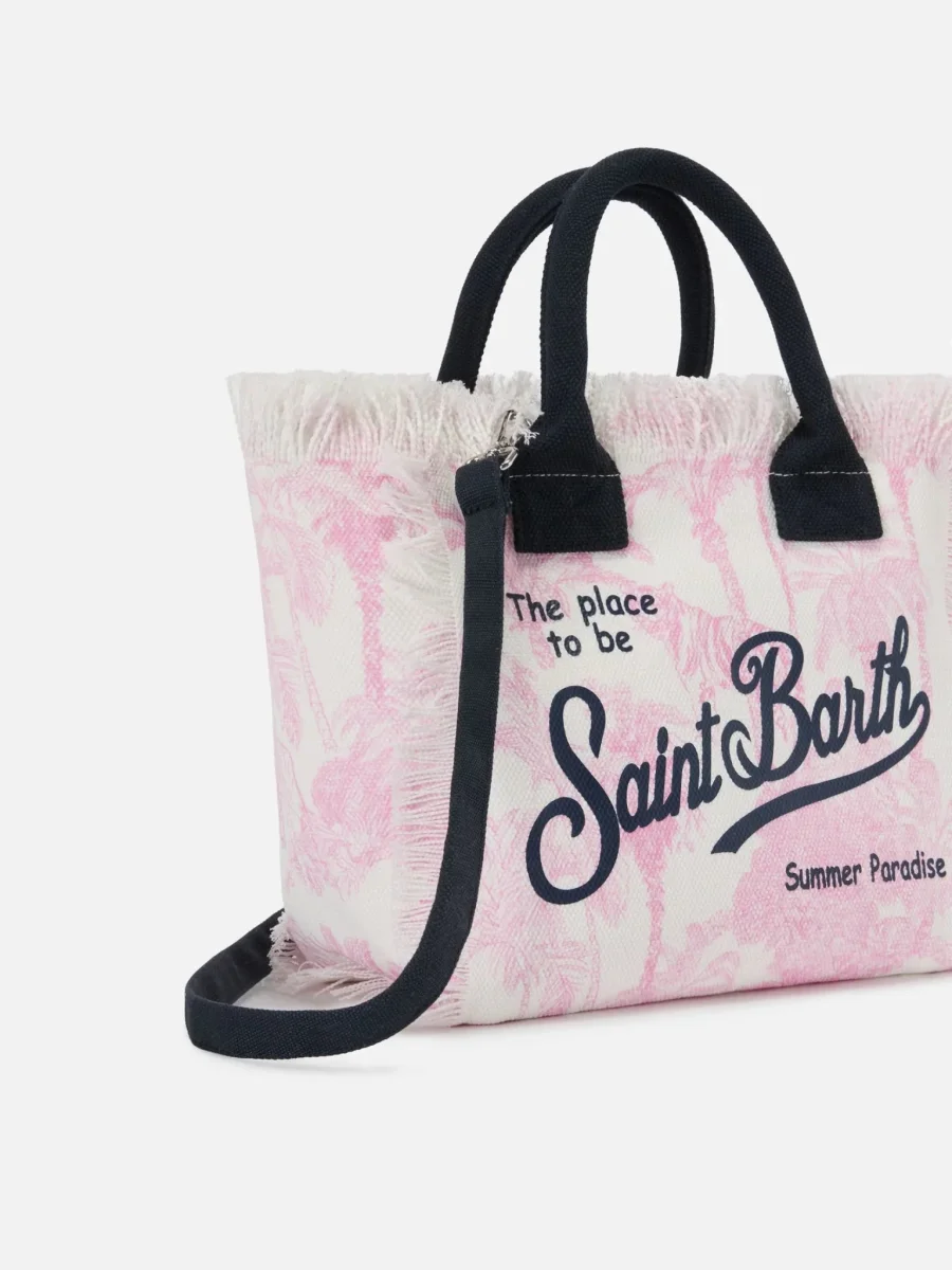 BORSA BIANCA CON FANTASIA ROSA MC2 SAINT BARTH - immagine 3