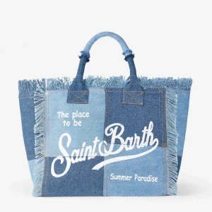 BORSA IN DENIM PATCHWORK MC2 SAINT BARTH