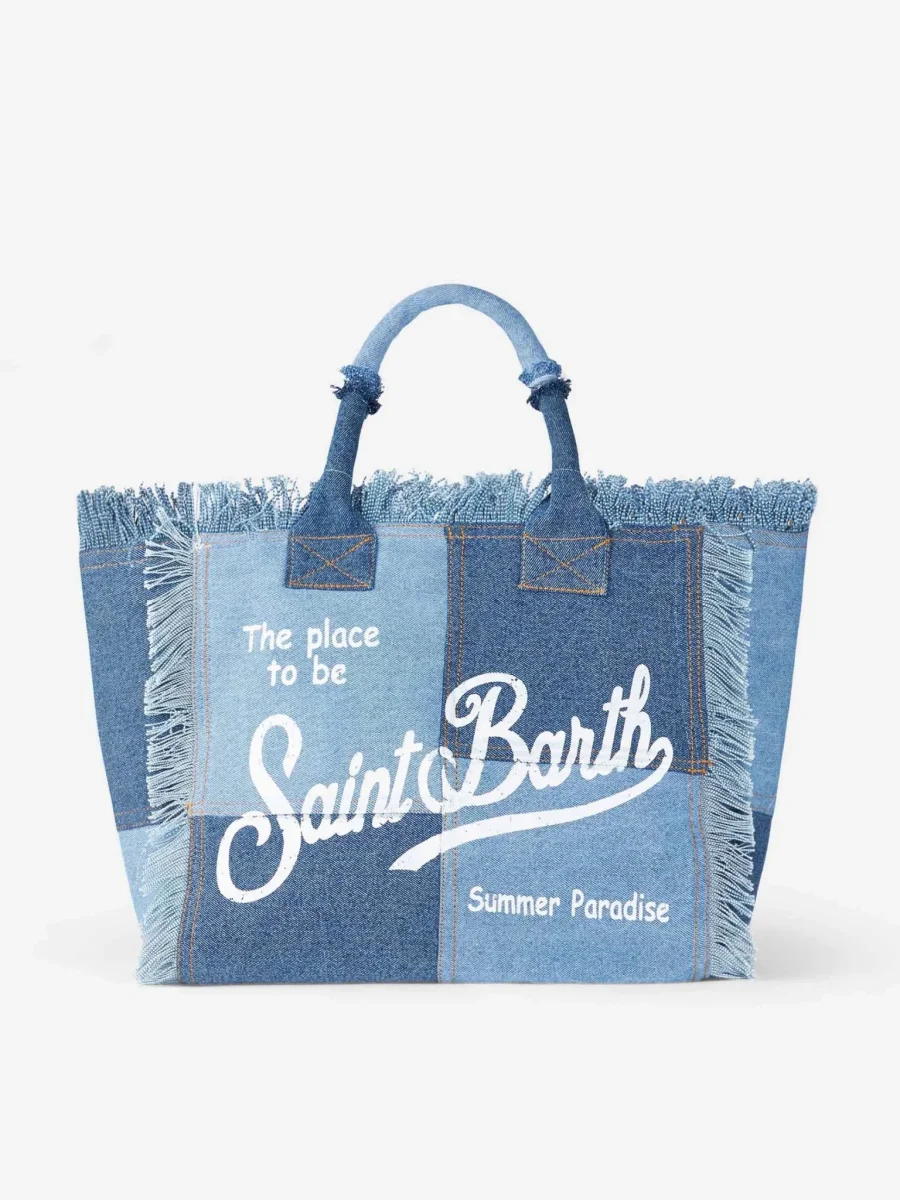 BORSA IN DENIM PATCHWORK MC2 SAINT BARTH
