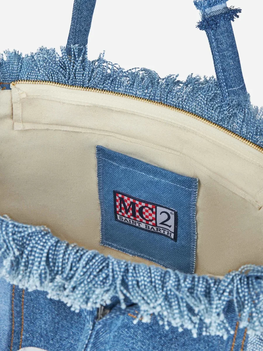 BORSA IN DENIM PATCHWORK MC2 SAINT BARTH - immagine 5