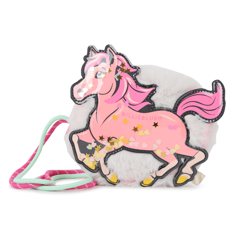 BORSA IN ECOPELLICCI CON FANTASIA DEL CAVALLO ROSA BILLIEBLUSH - immagine 2