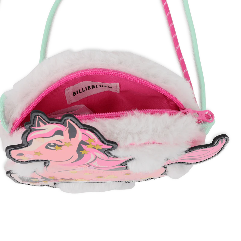BORSA IN ECOPELLICCI CON FANTASIA DEL CAVALLO ROSA BILLIEBLUSH - immagine 3