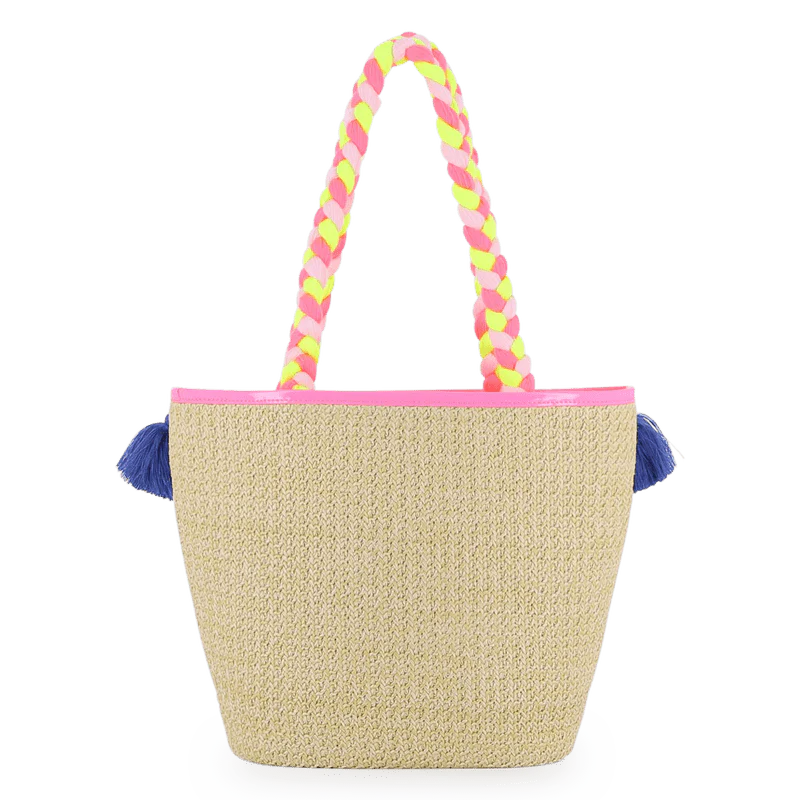 BORSA IN PAGLIA CON SCRITTA LOVE MULTICOLOR BILLIEBLUSH - immagine 3