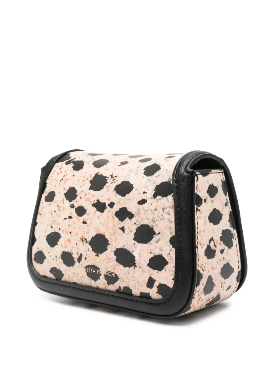 BORSA MACULATA BEIGE-NERO ELISABETTA FRANCHI - immagine 3