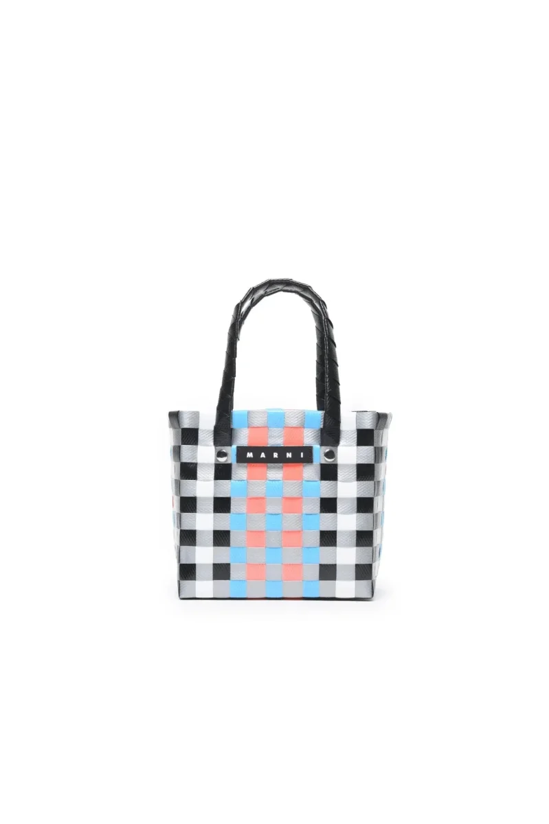 BORSA MICRO BASKET NERO/GRIGIO MARNI