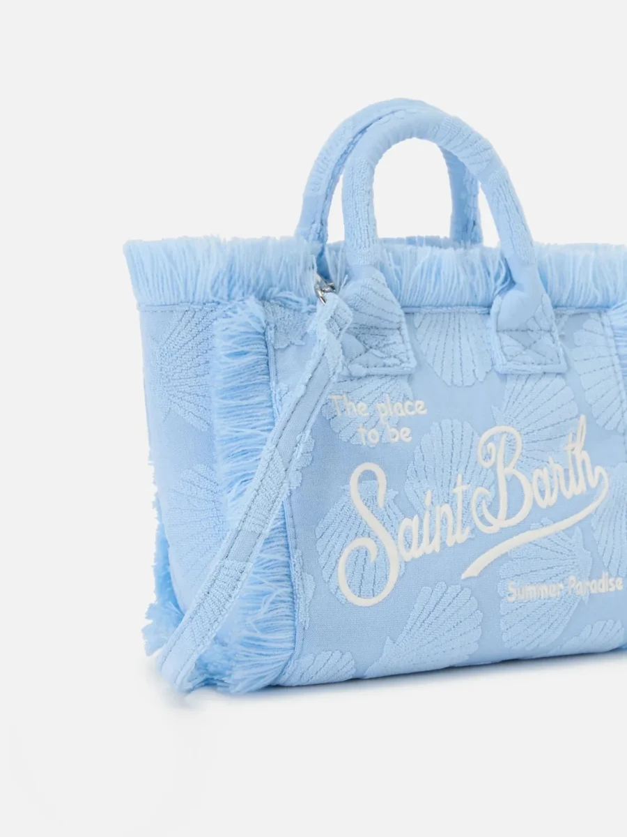 BORSA MINI VANITY IN SPUGNA AZZURRA CON CONCHIGLIE IN RILIEVO MC2 SAINT BARTH - immagine 4