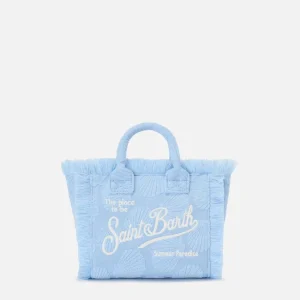 BORSA MINI VANITY IN SPUGNA AZZURRA CON CONCHIGLIE IN RILIEVO MC2 SAINT BARTH