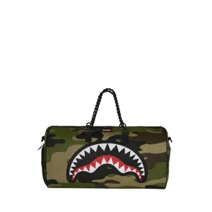 BORSONE WOODLAND CAMO CHECK CHAIN DUFFLE SPRAYGROUND