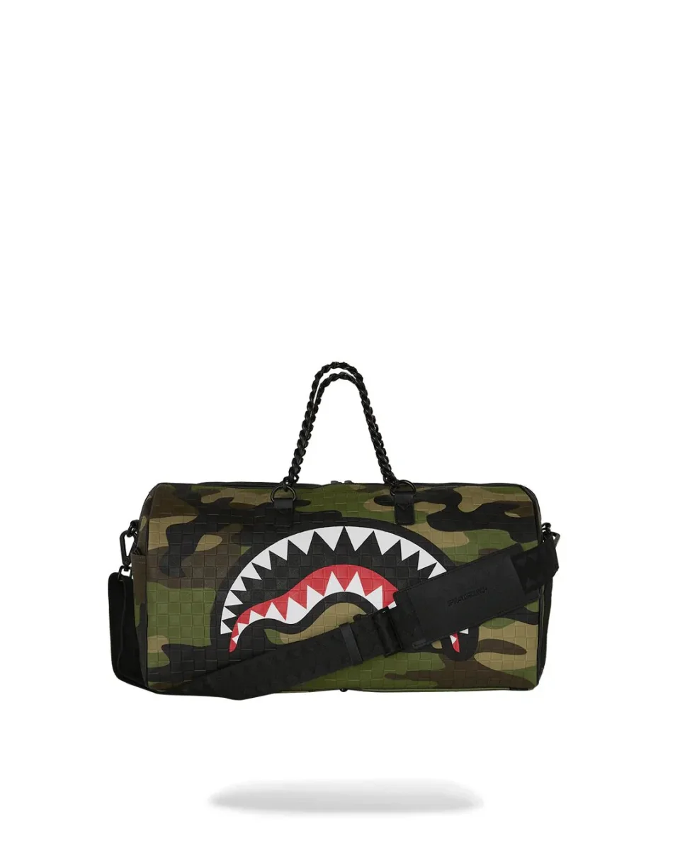 BORSONE WOODLAND CAMO CHECK CHAIN DUFFLE SPRAYGROUND - immagine 5