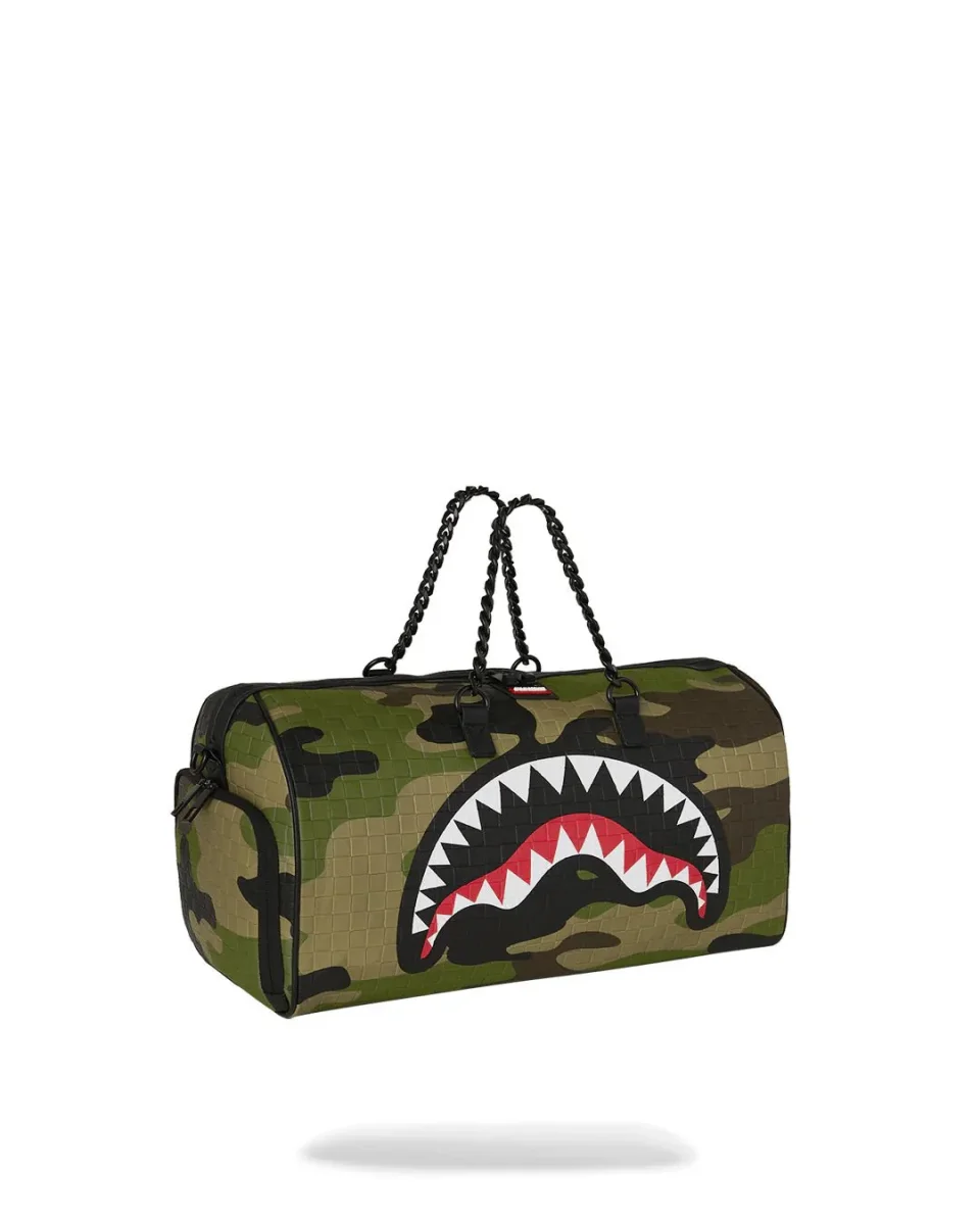 BORSONE WOODLAND CAMO CHECK CHAIN DUFFLE SPRAYGROUND - immagine 3