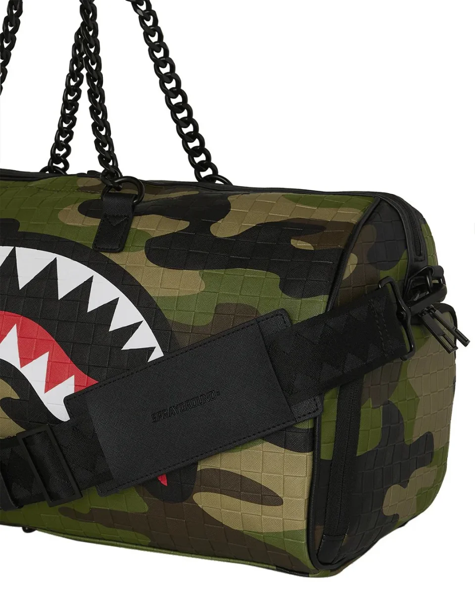 BORSONE WOODLAND CAMO CHECK CHAIN DUFFLE SPRAYGROUND - immagine 6