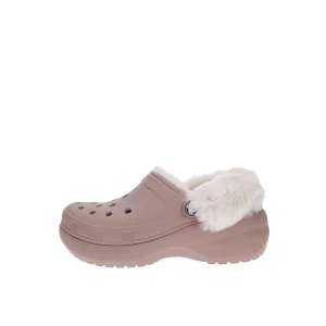 Crocs Sabot Classic Platform Fuzz Lined Cg