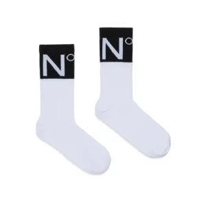 CALZINI BIANCHI CON LOGO NERO N21