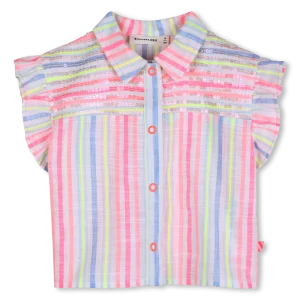 CAMICIA A RIGHE CON MANICHE ARRICCIATE BILLIEBLUSH