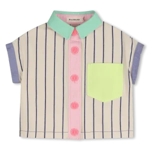 CAMICIA A RIGHE CON TASCHINO FLUO BILLIEBLUSH