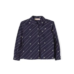 CAMICIA BLU A RIGHE ELISABETTA FRANCHI