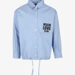 CAMICIA CELESTE MSGM