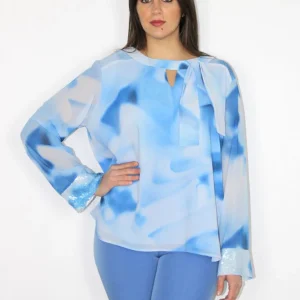 Camicia fantasia con paillettes