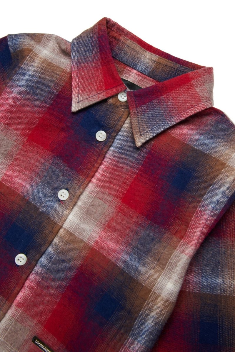 CAMICIA CORTA A QUADRI ROSSA DSQUARED2 - immagine 4