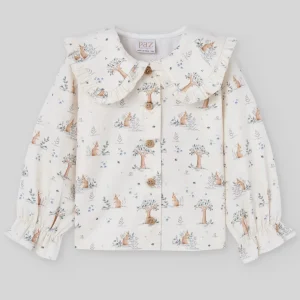 CAMICIA ECRU' CON FANTASIA PAZ RODRIGUEZ