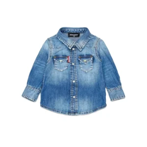 CAMICIA IN DENIM BLU DSQUARED2