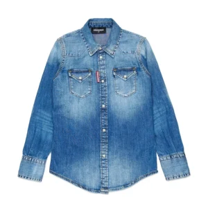 CAMICIA IN DENIM BLU DSQUARED2