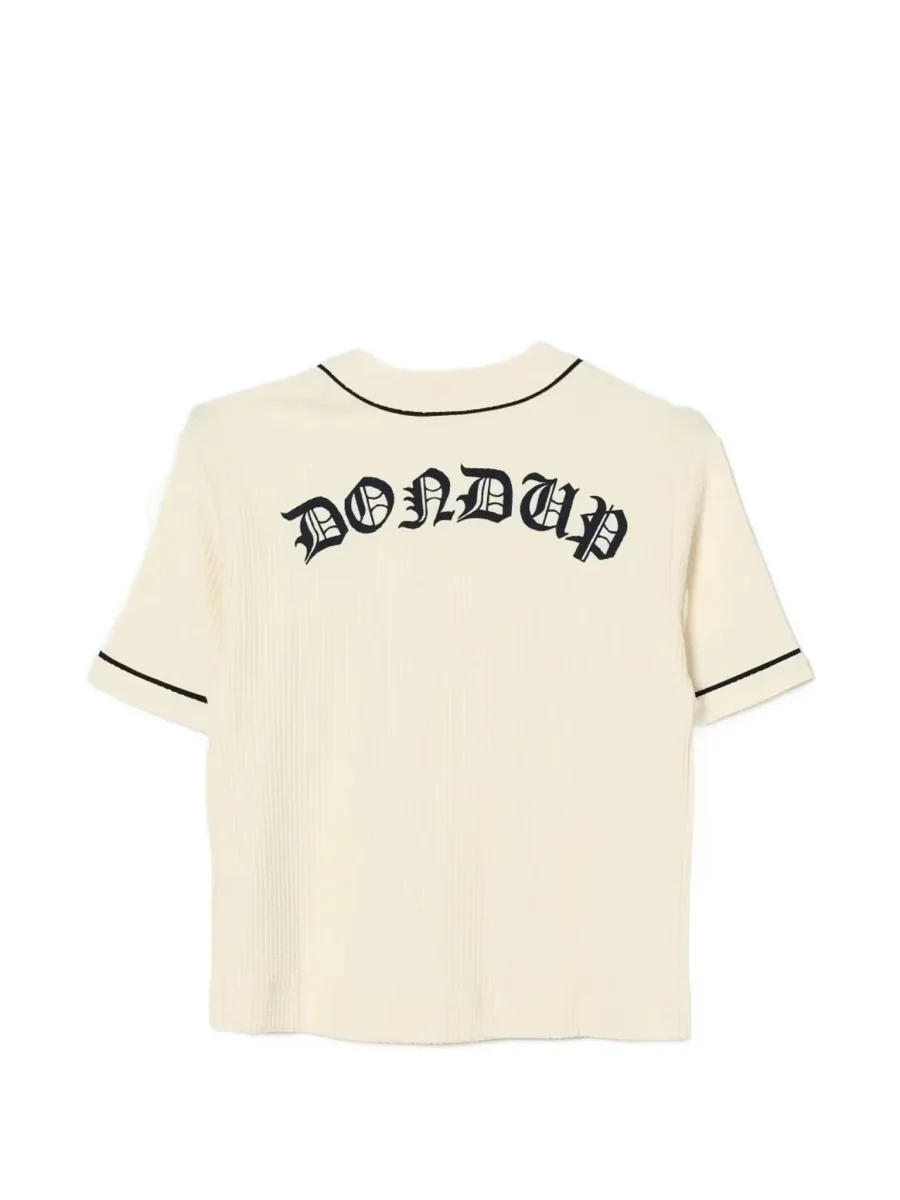 CAMICIA PANNA CON LOGO VERDE DONDUP - immagine 3