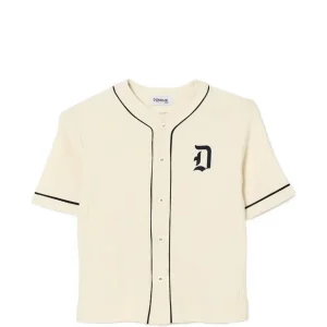 CAMICIA PANNA CON LOGO VERDE DONDUP