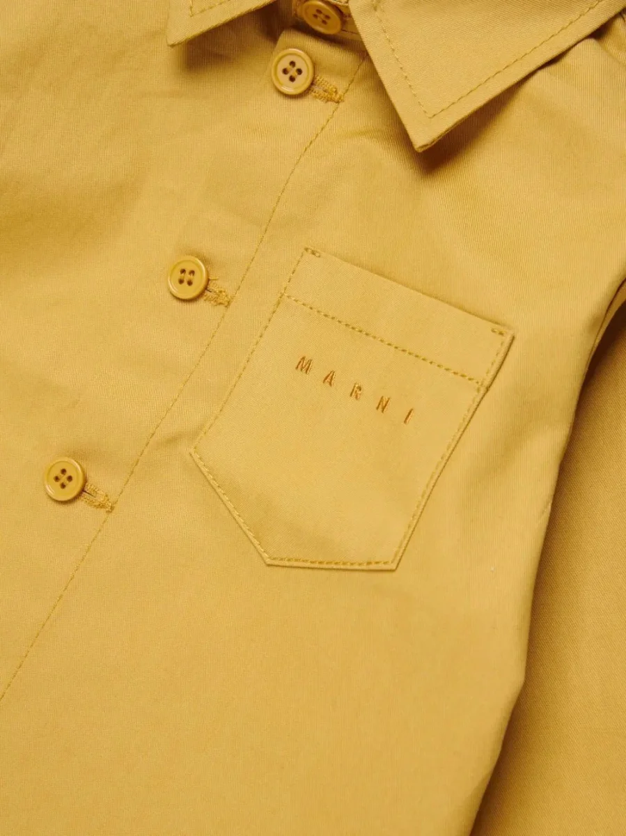 CAMICIA SENAPE CON TASCA SUL DAVANTI CON LOGO MARNI - immagine 4