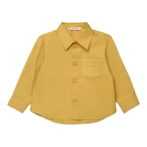 CAMICIA SENAPE CON TASCA SUL DAVANTI CON LOGO MARNI