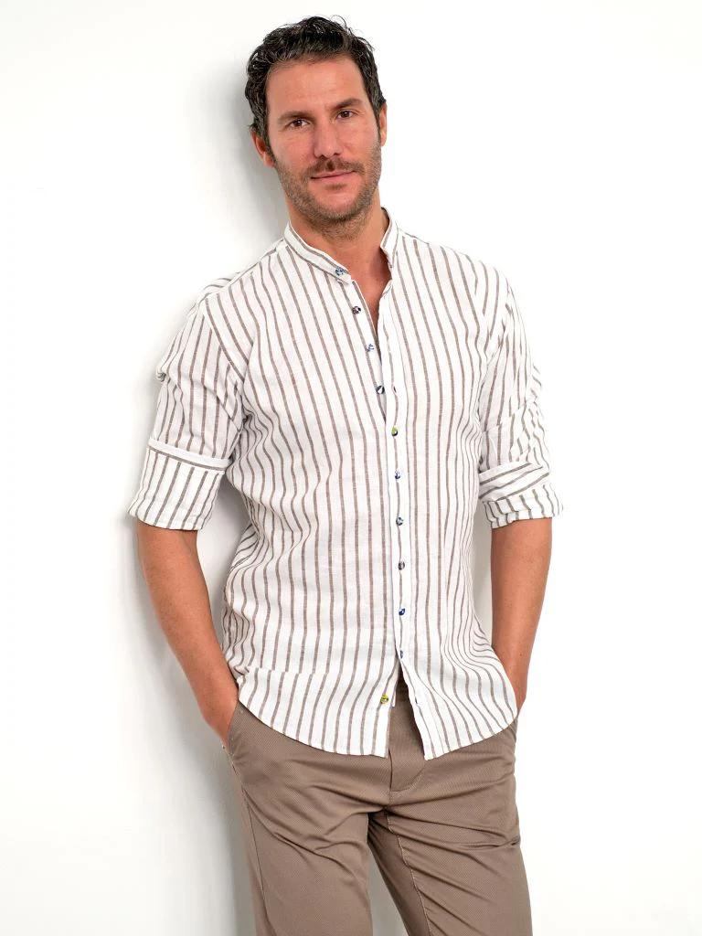 Camicia coreana di lino e cotone - immagine 2
