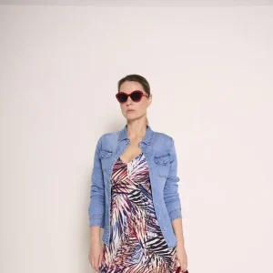 Camicia di jeans con tasche frontali