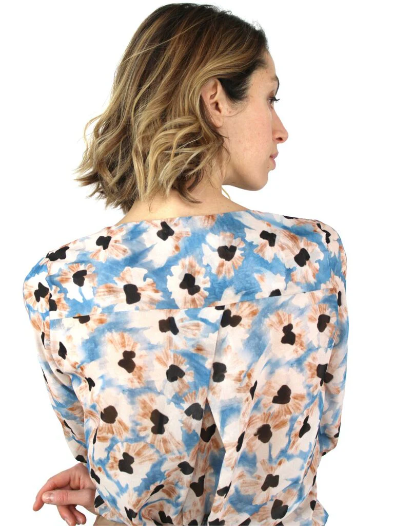 Camicia con piega scollo a punta - immagine 4