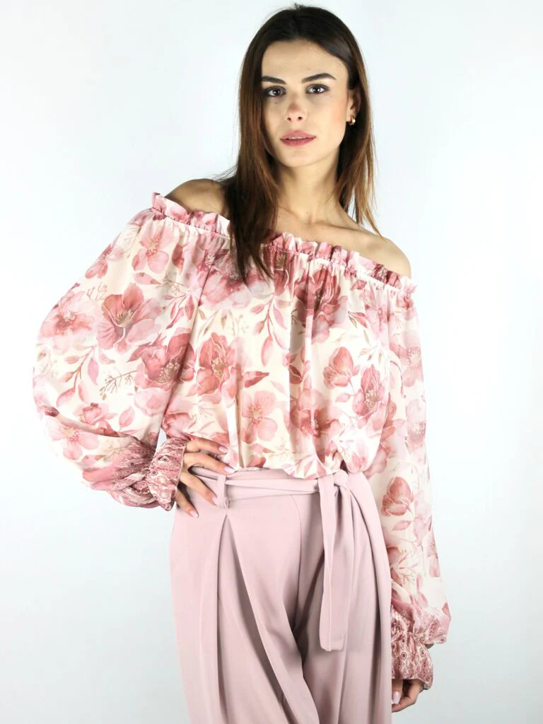 Camicia con scollo elastico - immagine 3