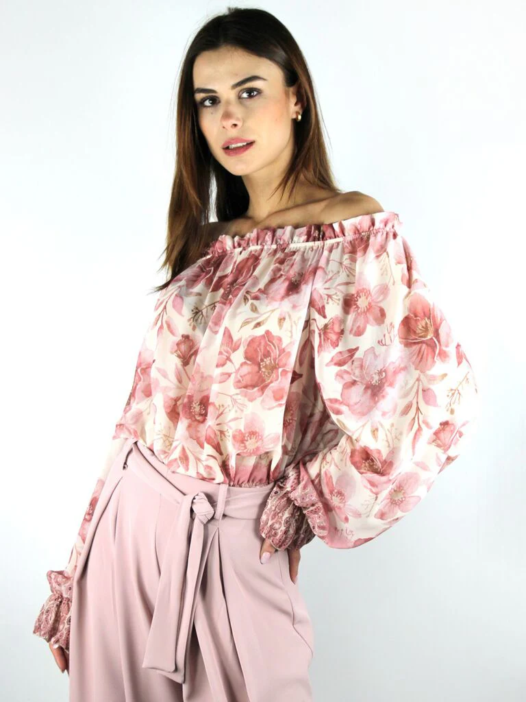 Camicia con scollo elastico - immagine 2