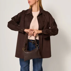 Giacca camicia REJANE scamosciata