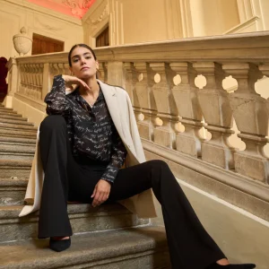 Camicia donna fantasia scritta