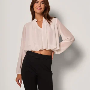 Camicia corta in georgette