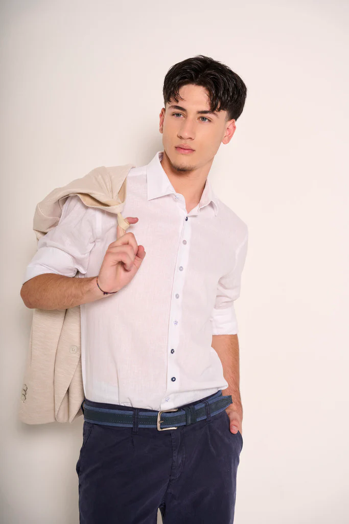 Camicia giovanile con bottoni ricoperti - immagine 3