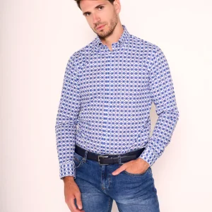 Camicia a fantasia geometrica