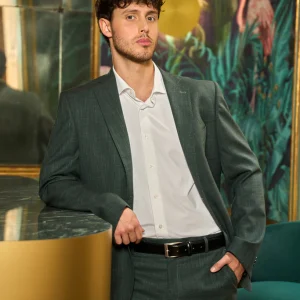 Camicia uomo con collo alla francese