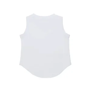 CANOTTA BIANCA CON STRASS EFFETTO COLLANA N21