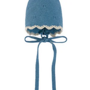CAPPELLINO CON LACCI BLU/BEIGE PAZ RODRIGUEZ