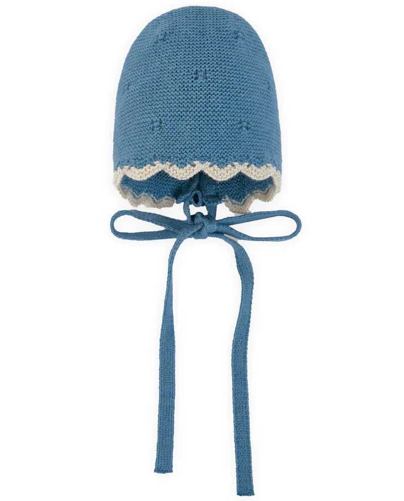 CAPPELLINO CON LACCI BLU/BEIGE PAZ RODRIGUEZ - immagine 2