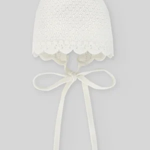 CAPPELLINO CON LACCI CREMA CON RICAMO PAZ RODRIGUEZ