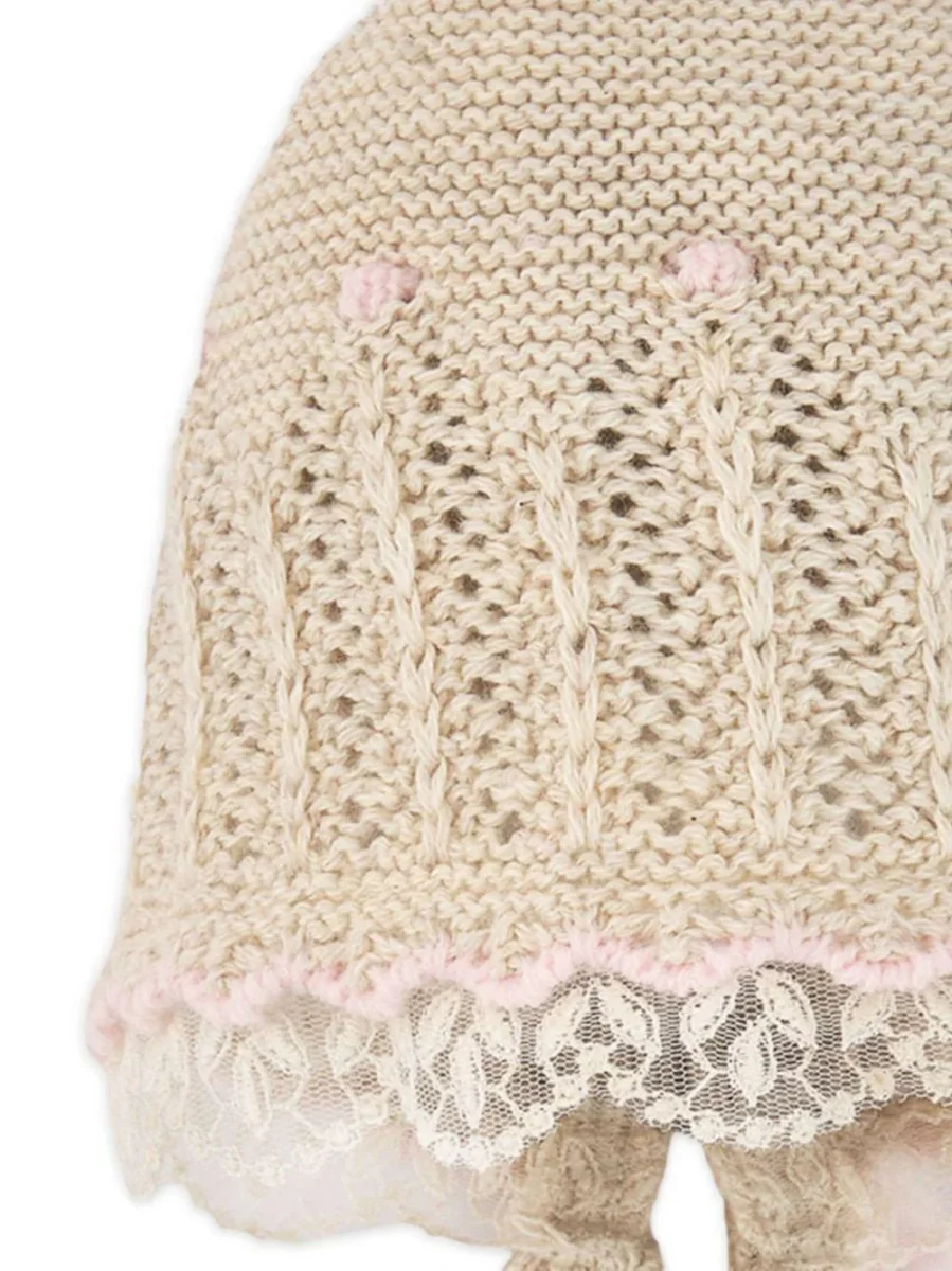 CAPPELLINO CON RICAMO BEIGE/ROSA PAZ RODRIGUEZ - immagine 5