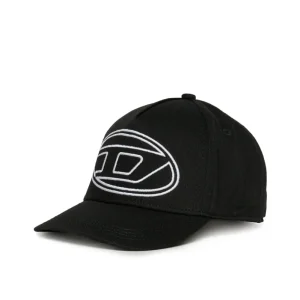 CAPPELLO NERO CON LOGO BIANCO DIESEL