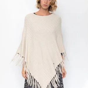 Poncho con frange